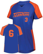 Augusta Cutter Custom Softball Jersey, color: Royal/Orange