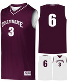 Augusta Prime Reversible Custom Basketball Jersey, color: Maroon/White