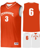 Augusta Prime Reversible Custom Basketball Jersey, color: Orange/White