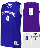 Augusta Prime Reversible Custom Basketball Jersey, color: Purple/White