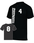 Augusta Attain 2-Button Custom Baseball Jersey, color: Black