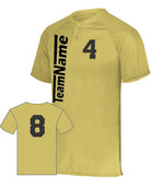 Augusta Attain 2-Button Custom Baseball Jersey, color: Vegas Gold