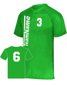 Augusta Attain 2-Button Custom Baseball Jersey, color: Kelly