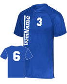 Augusta Attain 2-Button Custom Baseball Jersey, color: Royal