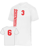 Augusta Attain 2-Button Custom Baseball Jersey, color: White
