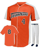 Augusta FirstBase Custom Baseball Uniform, color: Orange/White