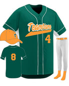 Augusta Custom Slugger Baseball Uniform, color: Dark Green/White