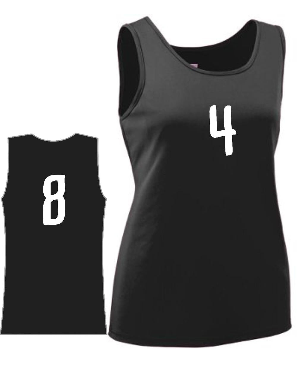Augusta Women's Value Training Numbered Basketball Jersey, color: Black