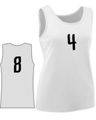 Augusta Value Training Numbered Basketball Jersey, color: White