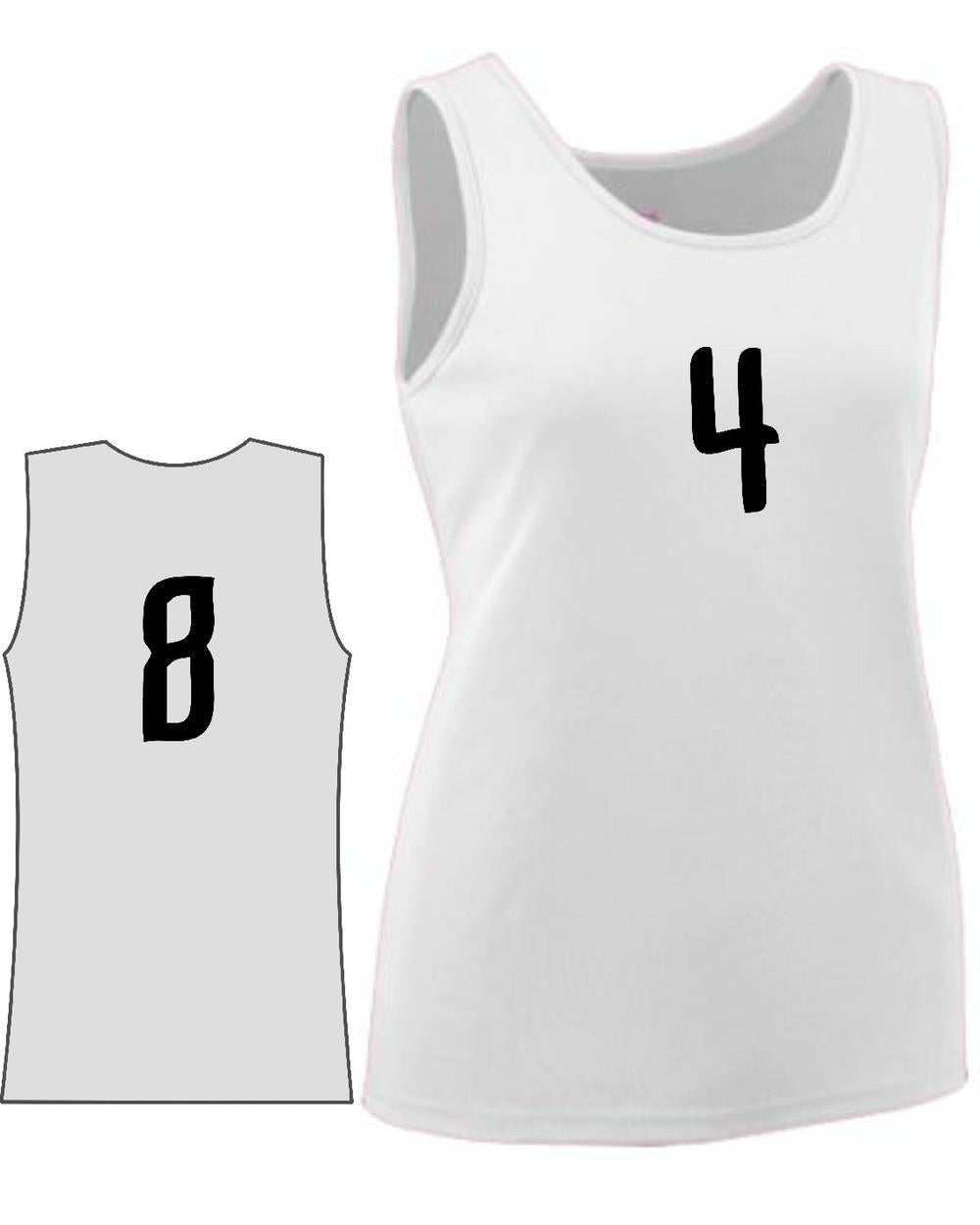 Augusta Women's Value Training Numbered Basketball Jersey, color: White