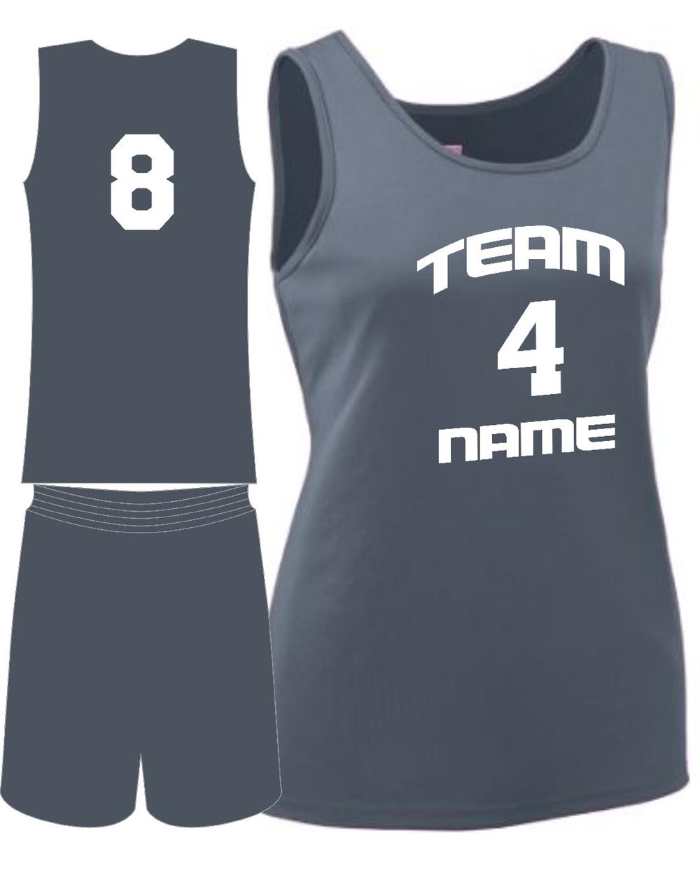 Augusta Women's Custom Value Training Basketball Uniform, color: Graphite