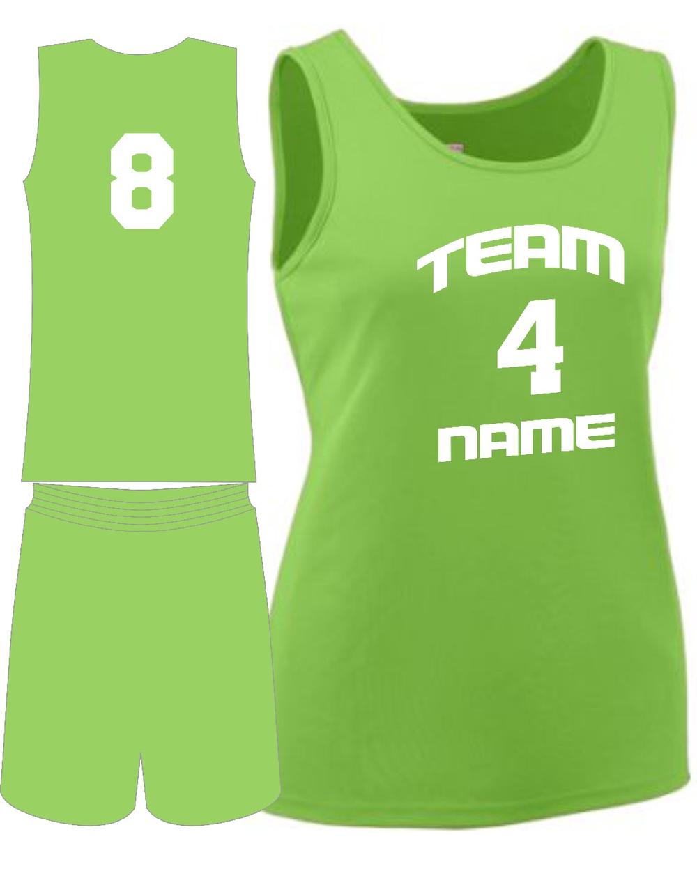 Augusta Women's Custom Value Training Basketball Uniform, color: Lime