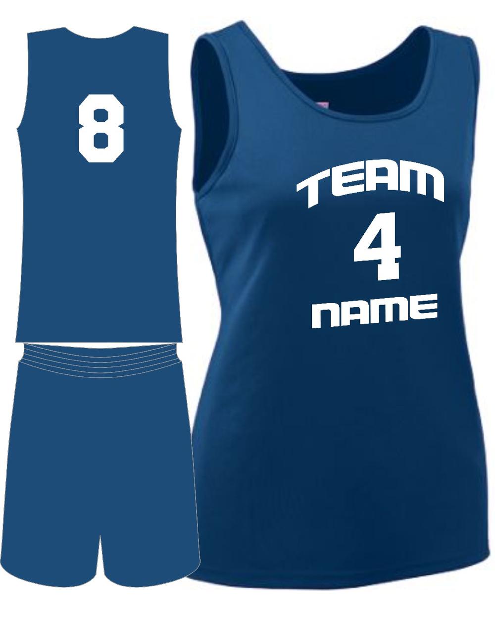 Augusta Women's Custom Value Training Basketball Uniform, color: Navy