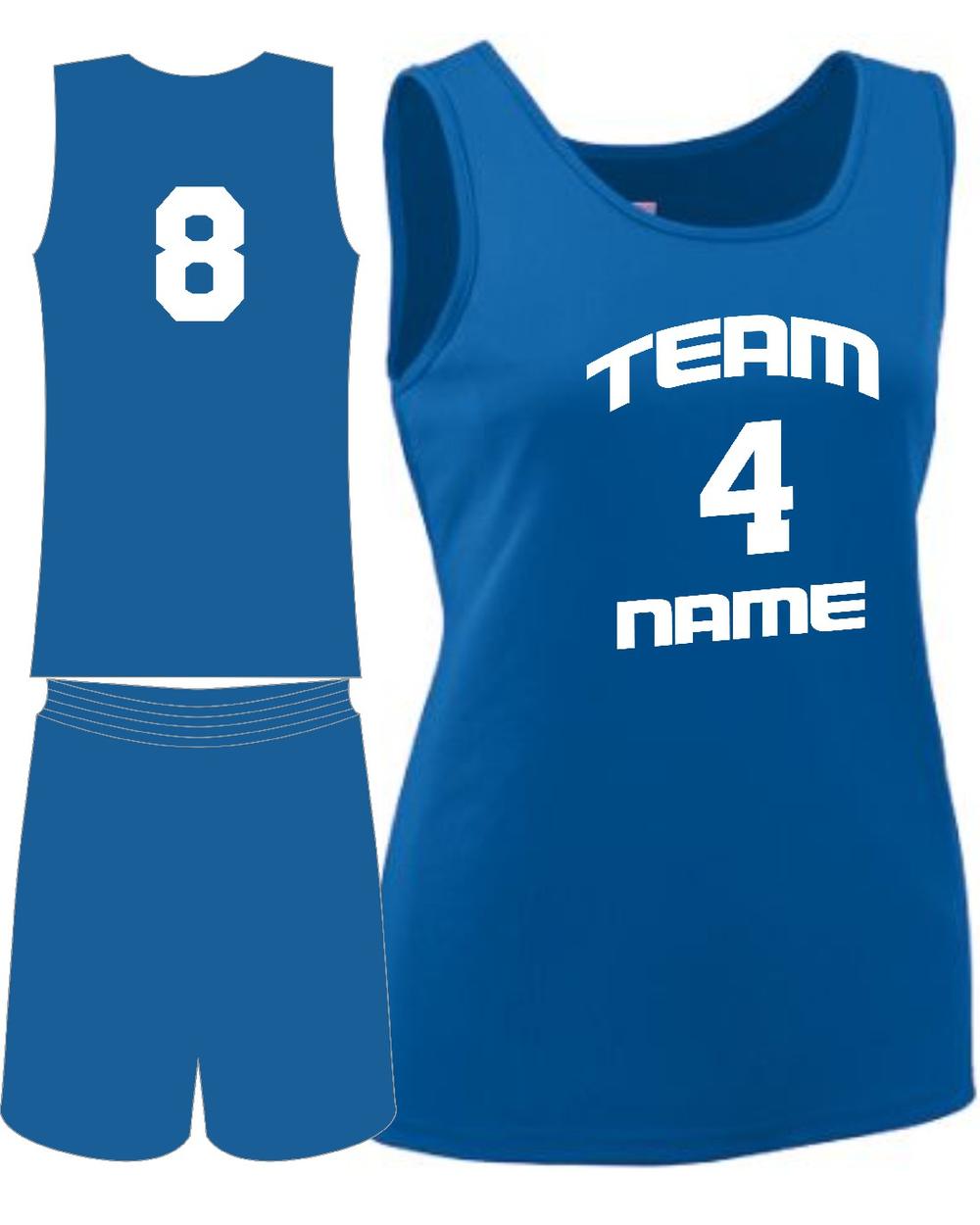 Augusta Women's Custom Value Training Basketball Uniform, color: Royal