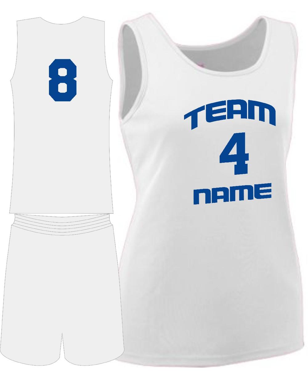 Augusta Women's Custom Value Training Basketball Uniform, color: White