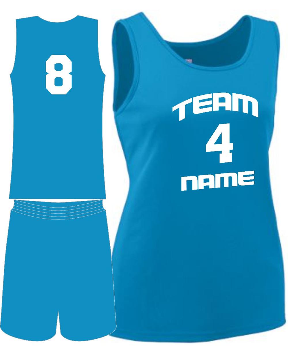 Augusta Women's Custom Value Training Basketball Uniform, color: Power Blue