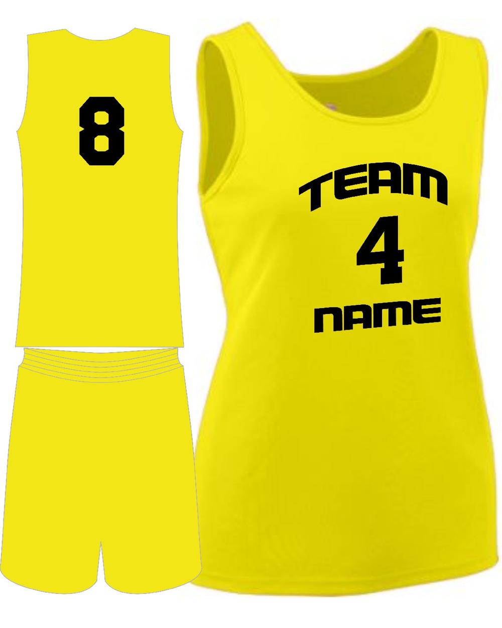Augusta Women's Custom Value Training Basketball Uniform, color: Power Yellow