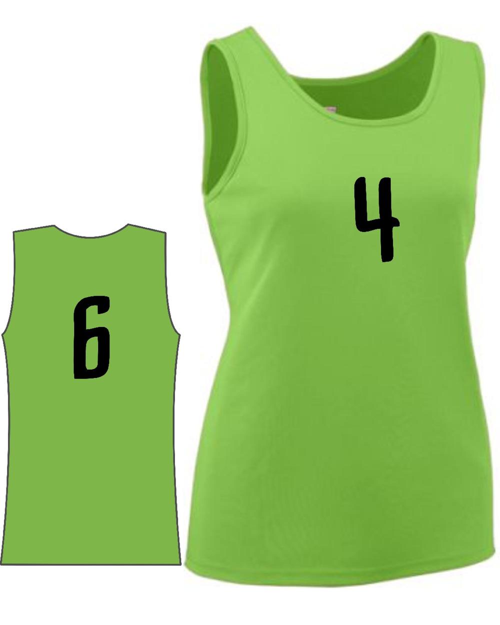 Augusta Girls Value Training Numbered Basketball Jersey, color: Lime