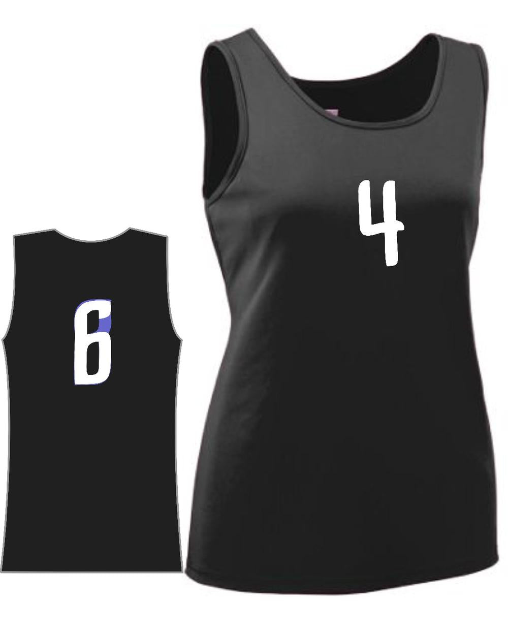 Augusta Girls Value Training Numbered Basketball Jersey, color: Black