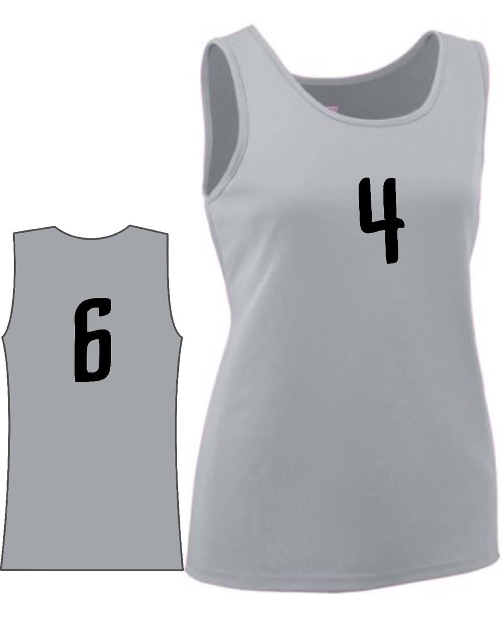 Augusta Value Training Numbered Basketball Jersey, color: Silver Grey