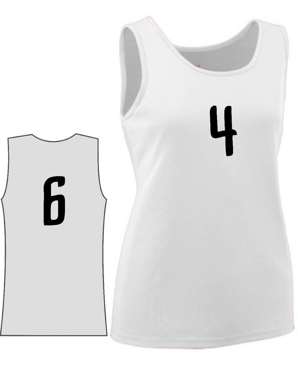Augusta Girls Value Training Numbered Basketball Jersey, color: White