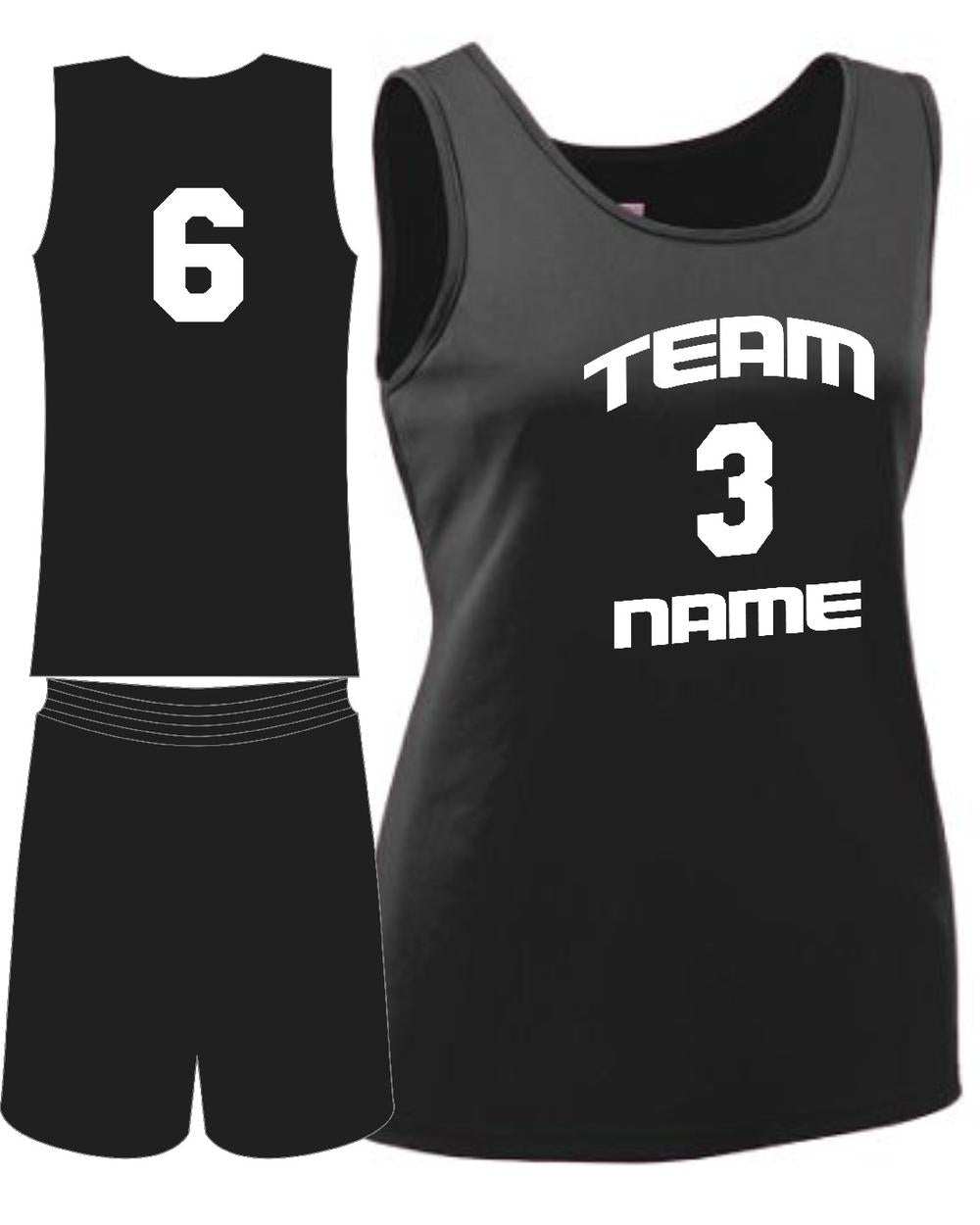 Augusta Girls Custom Value Training Basketball Uniform, color: Black