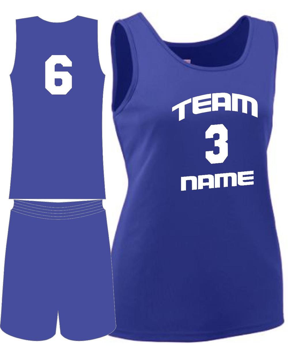 Augusta Girls Custom Value Training Basketball Uniform, color: Purple