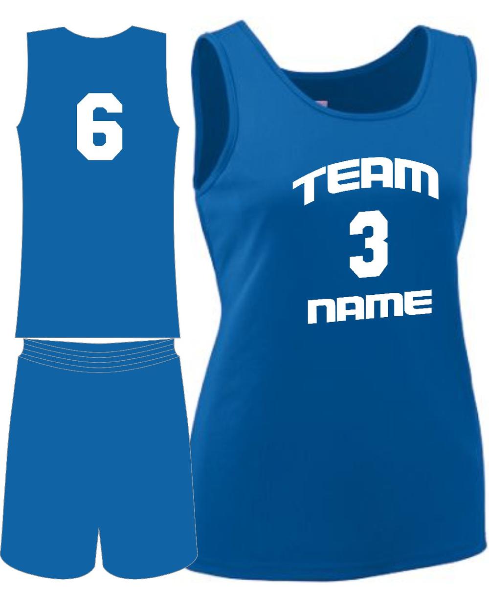 Augusta Girls Custom Value Training Basketball Uniform, color: Royal