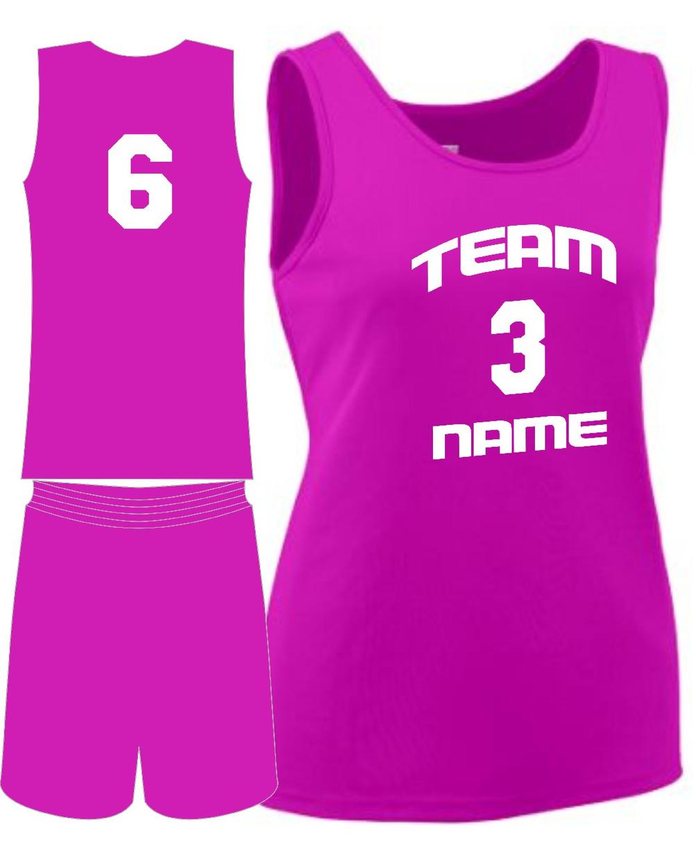 Augusta Girls Custom Value Training Basketball Uniform, color: Power Pink