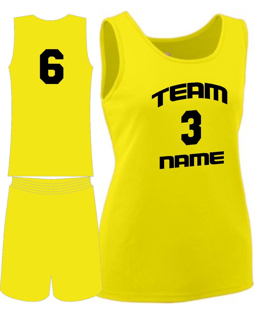 Augusta Girls Custom Value Training Basketball Uniform, color: Power Yellow