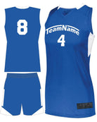 Augusta Step-Back Custom Basketball Uniform, color: Royal/White