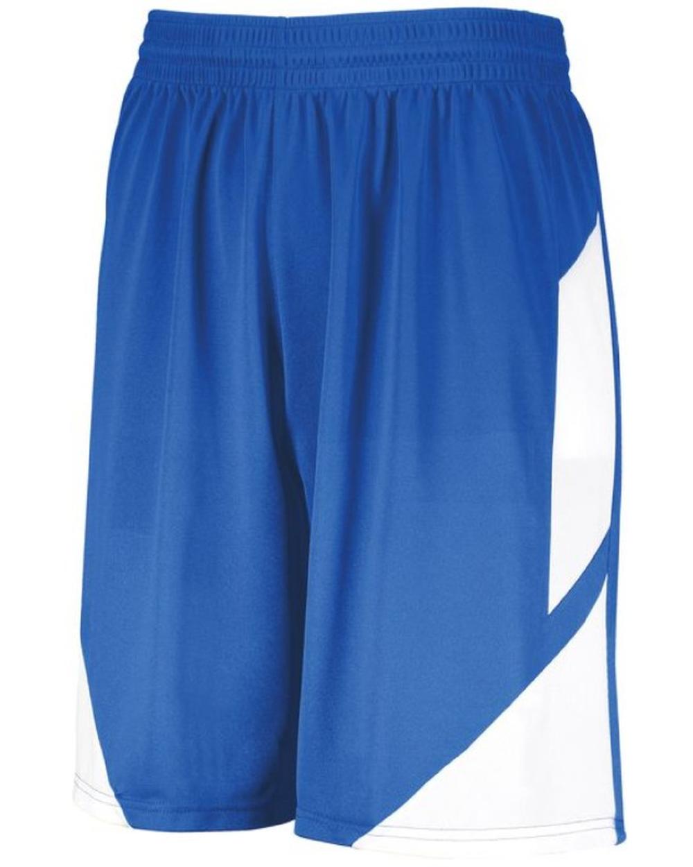 Augusta Men's Step-Back Basketball Short, color: Royal/White