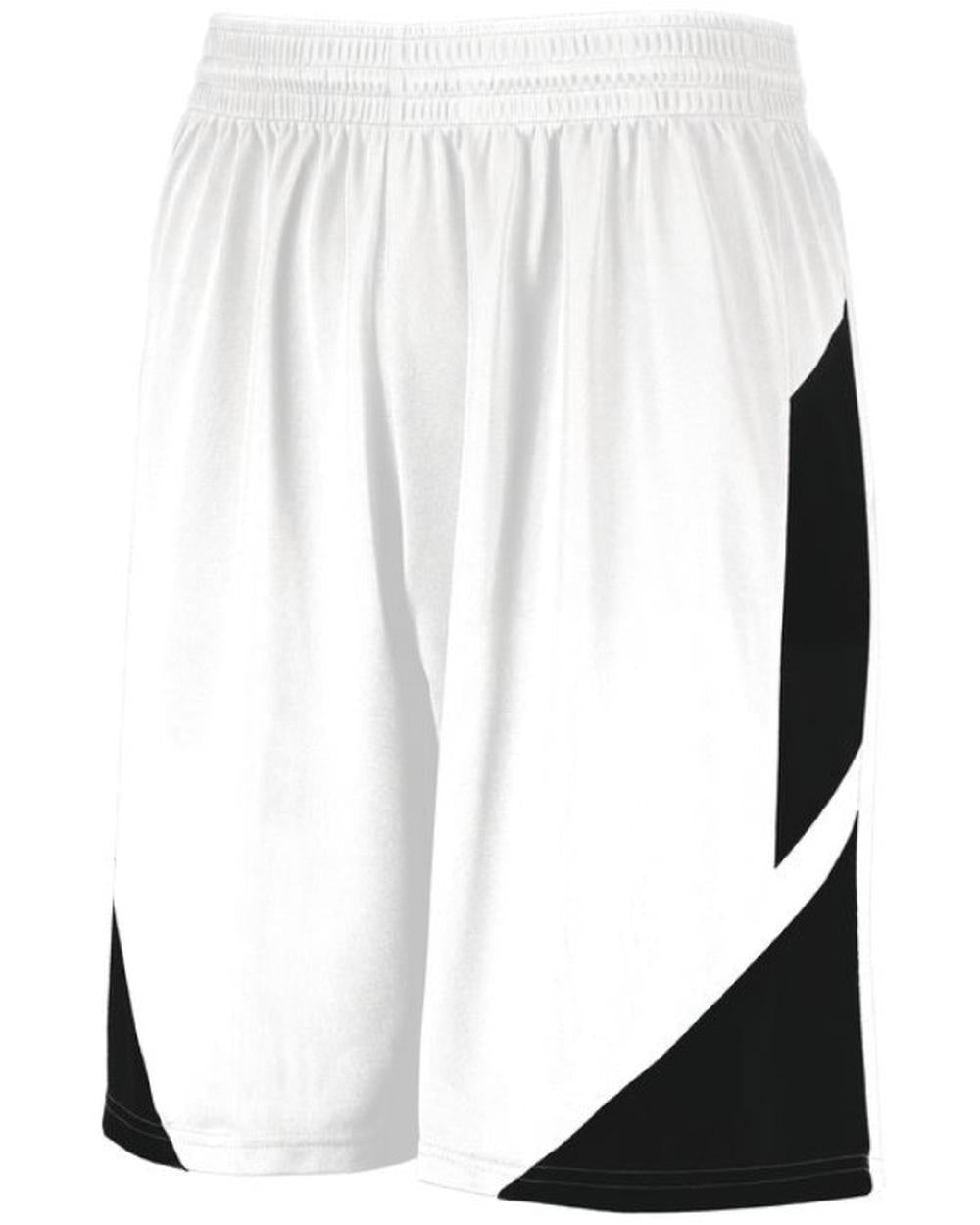 Augusta Youth Step-Back Basketball Short, color: White/Black