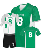 Augusta Reversible Flag Custom Football Jersey, color: Kelly/White