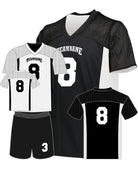 Augusta Reversible Flag Custom Football Jersey, color: Black/White