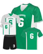 Augusta Reversible Flag Custom Football Jersey, color: Kelly/White