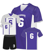 Augusta Reversible Flag Custom Football Jersey, color: Purple/White