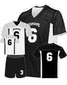 Augusta Reversible Flag Custom Football Jersey, color: Black/White