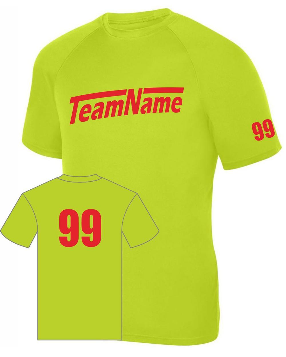 Augusta Men's Attain Wicking Raglan Custom T-Shirt, color: Lime