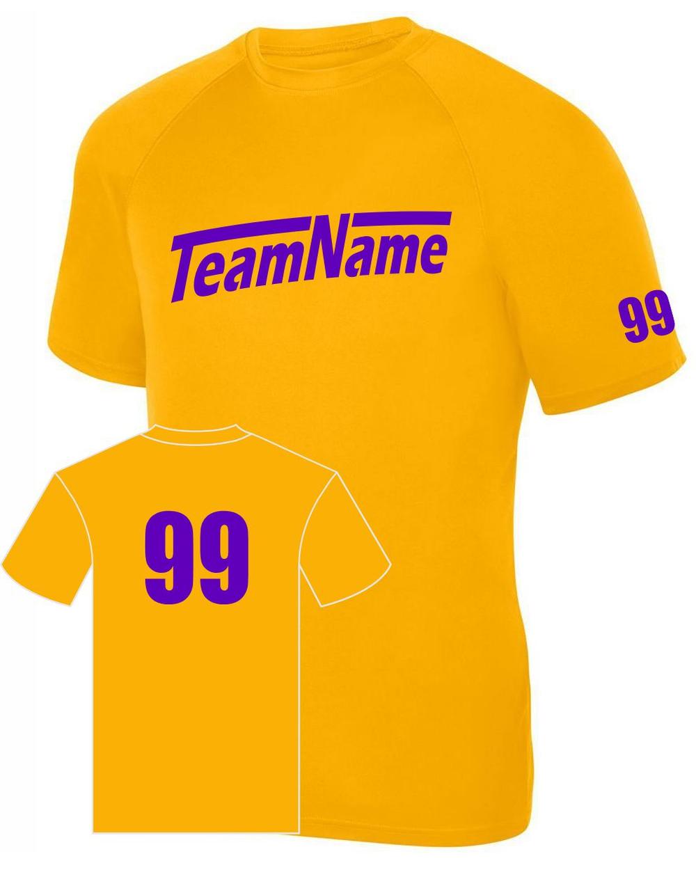 Augusta Youth Attain Wicking Raglan Custom T-Shirt, color: Gold