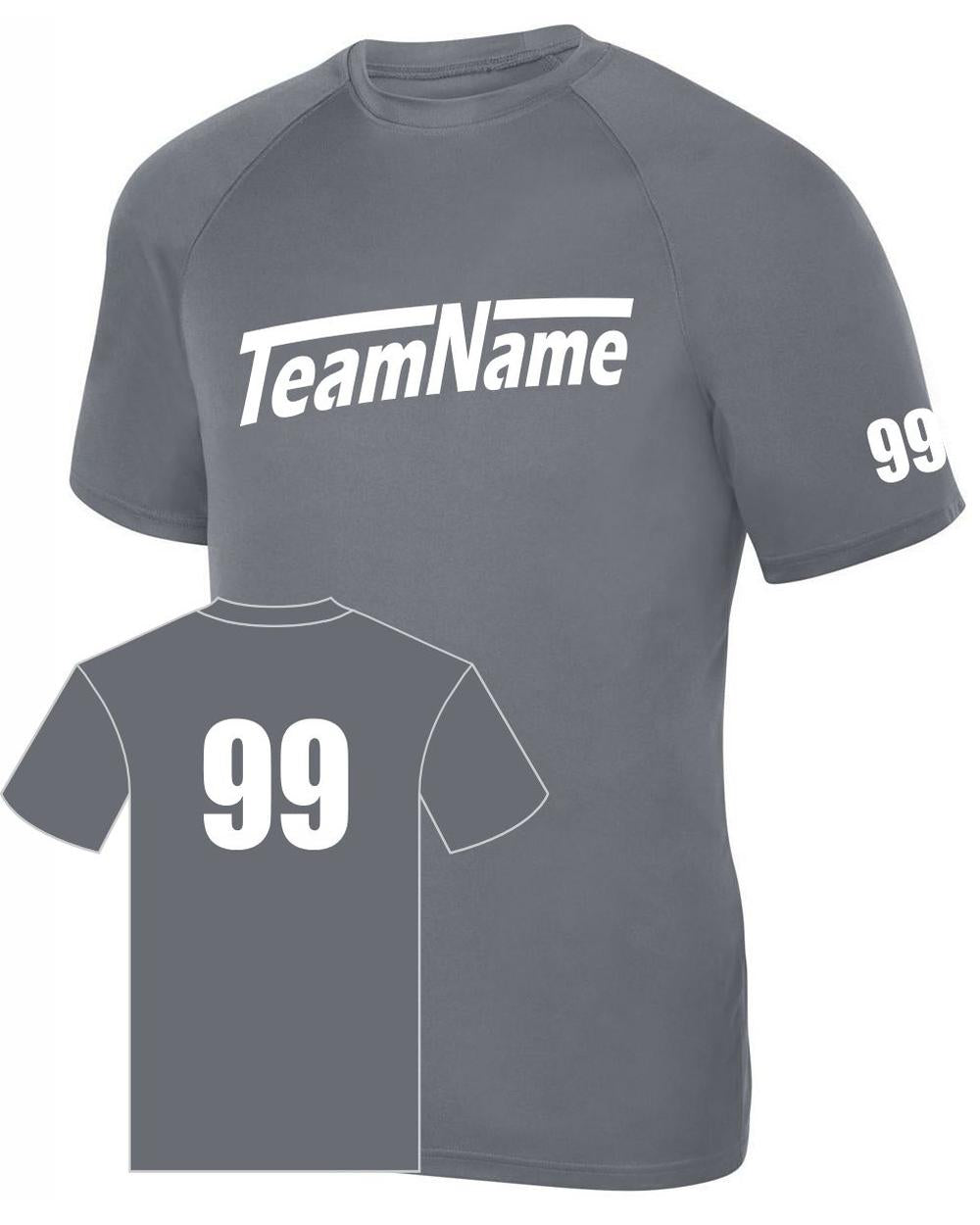 Augusta Youth Attain Wicking Raglan Custom T-Shirt, color: Graphite