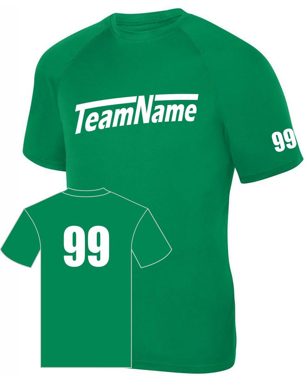 Augusta Youth Attain Wicking Raglan Custom T-Shirt, color: Kelly