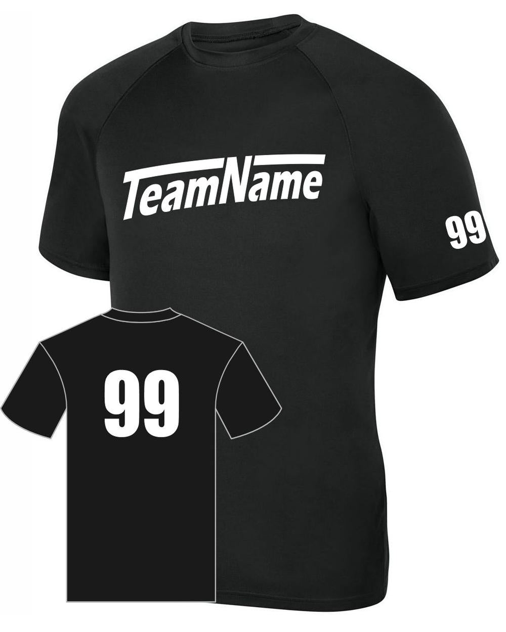 Augusta Youth Attain Wicking Raglan Custom T-Shirt, color: Black