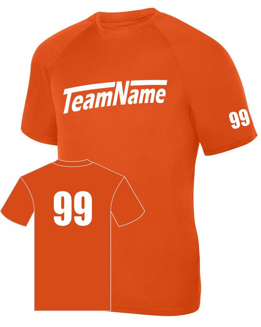 Augusta Youth Attain Wicking Raglan Custom T-Shirt, color: Orange