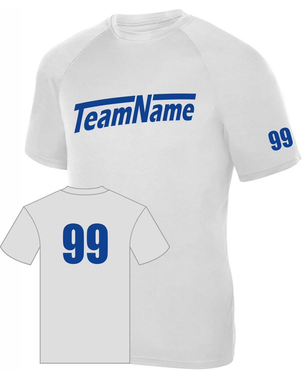 Augusta Youth Attain Wicking Raglan Custom T-Shirt, color: White