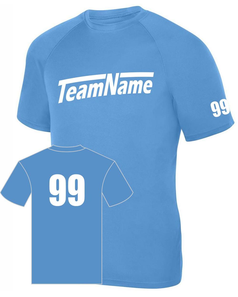 Augusta Youth Attain Wicking Raglan Custom T-Shirt, color: Columbia Blue