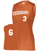 Augusta Attain Wicking Sleeveless Custom Cross-Training Jersey, color: Orange