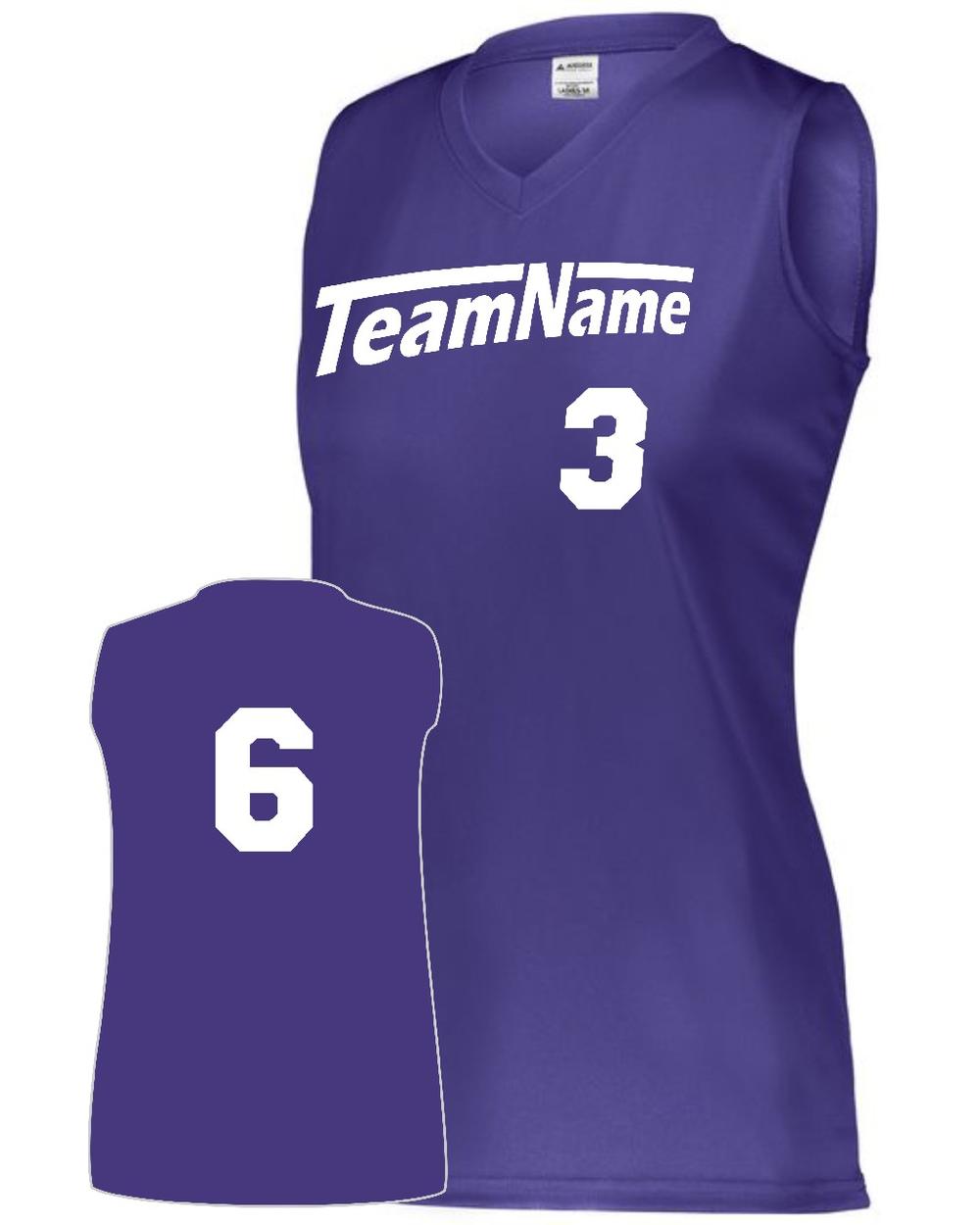 Augusta Women's Attain Wicking Sleeveless Custom Cross-Training Jersey, color: Purple
