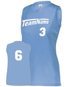 Augusta Attain Wicking Sleeveless Custom Cross-Training Jersey, color: Columbia Blue