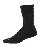 Augusta ColorBlock Crew Socks, color: Black/Gold